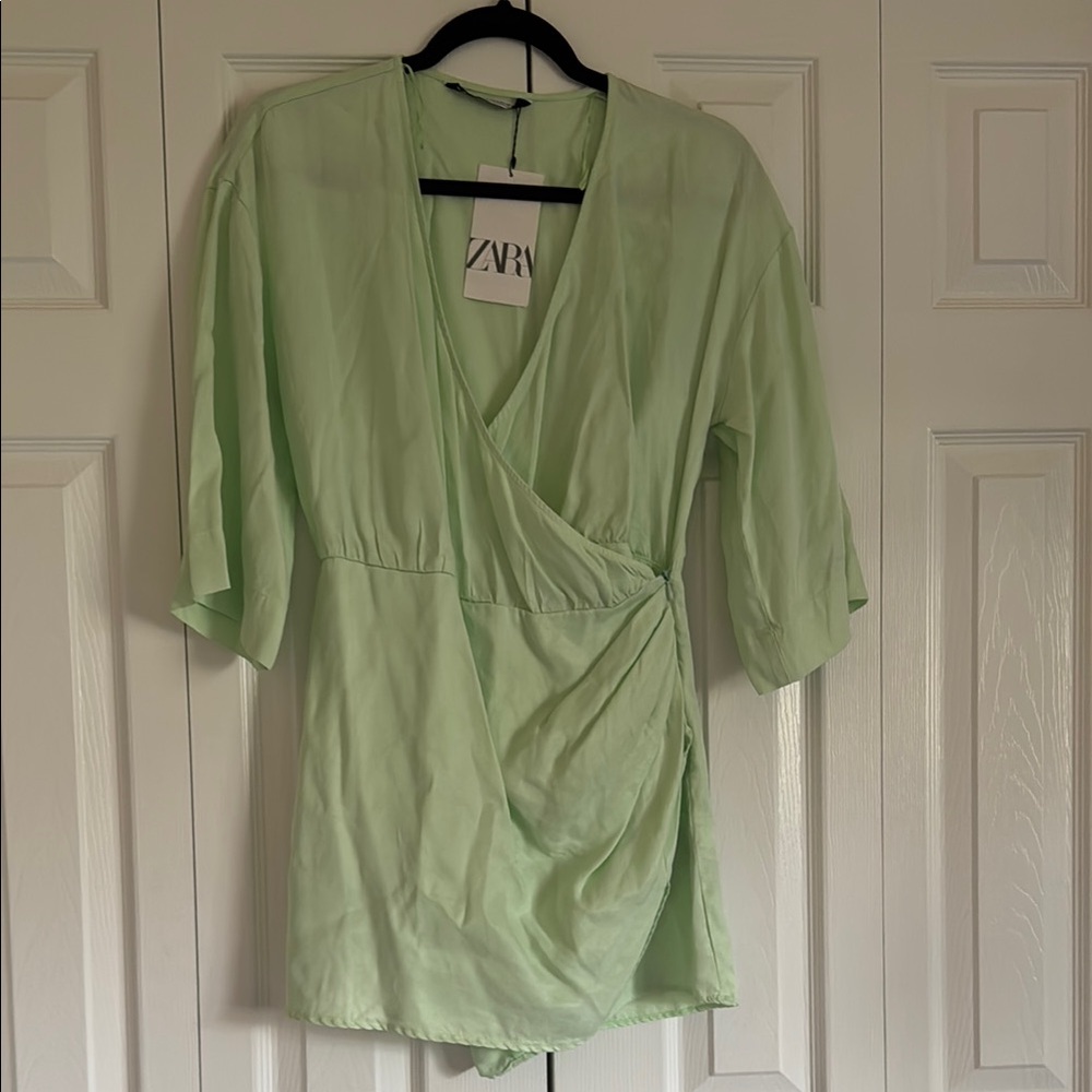 Zara Light Green Romper Skort